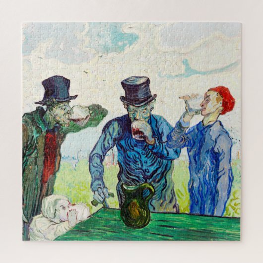 Vincent Van Gogh The Drinkers Fine Art Puzzle (Vertikal)