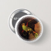 Vincent Van Gogh - The Green Parrot Bird Lover Art Button (Vorne & Hinten)