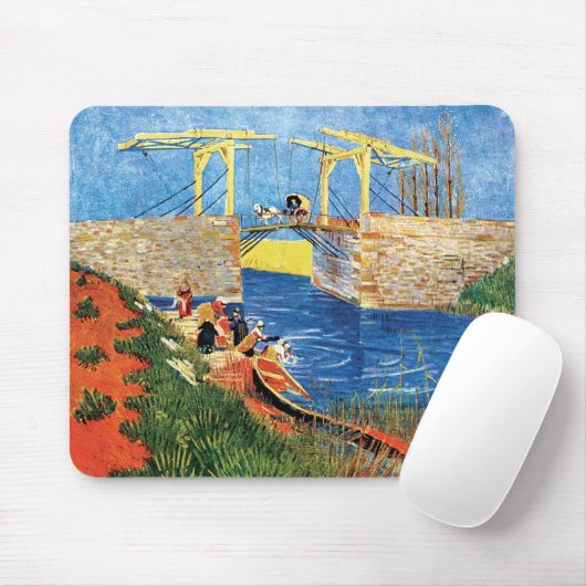 Vincent Van Gogh - The Langlois Bridge at Arles Mousepad (Mit Mouse)