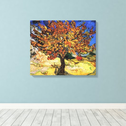 Vincent Van Gogh - The Mulberry Tree Fine Art Leinwanddruck (Insitu (Holzboden))