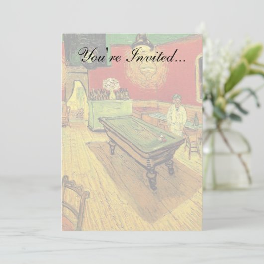 Vincent Van Gogh - The Night Café Einladung (Stehend Vorderseite)