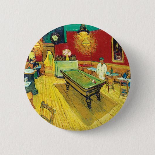 Vincent Van Gogh The Night Cafe (Le café de nuit) Button (Vorderseite)