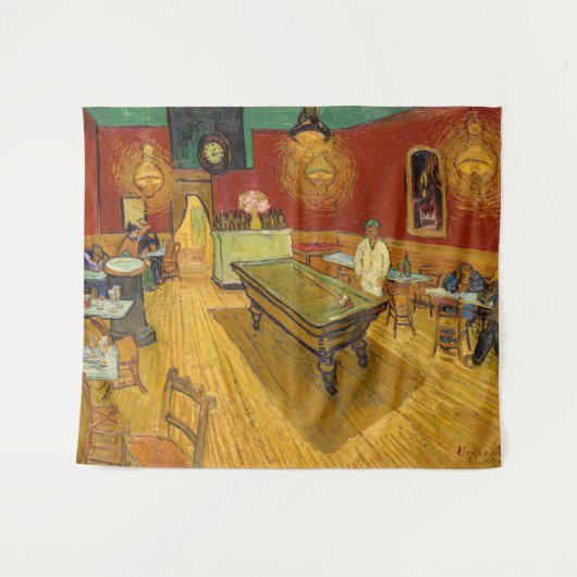 Vincent van Gogh - The Night Café Wandteppich (Vorderseite (Horizontal))