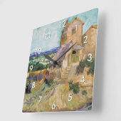 Vincent van Gogh - The Old Mill Quadratische Wanduhr (Winkel)