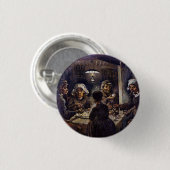 Vincent Van Gogh The Potato Eaters Fine Art Button (Vorne & Hinten)