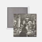 Vincent Van Gogh The Potato Eaters Lithograph Magnet (Vorderseite/Rückseite)