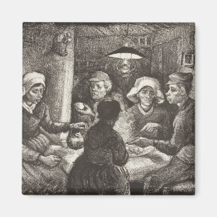 Vincent Van Gogh The Potato Eaters Lithograph Magnet