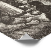 Vincent Van Gogh The Potato Eaters Lithograph Poster (Ecke)