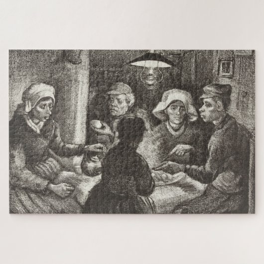 Vincent Van Gogh The Potato Eaters Lithograph Puzzle (Horizontal)