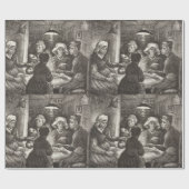 Vincent Van Gogh The Potato Eaters Lithographie Geschenkpapier (Flach)