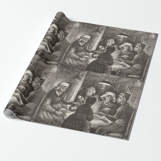 Vincent Van Gogh The Potato Eaters Lithographie Geschenkpapier (Ungerollt)