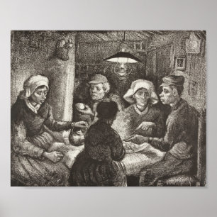 Vincent Van Gogh The Potato Eaters Lithographie Poster