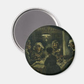 Vincent Van Gogh The Potato Eaters Malerei. Kunst Magnet (Vorderseite/Rückseite)