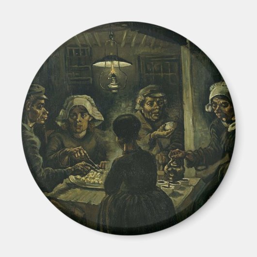 Vincent Van Gogh The Potato Eaters Malerei. Kunst Magnet (Vorne)
