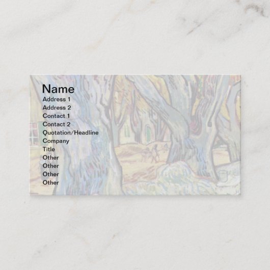 Vincent Van Gogh - The Road Menders - Fine Art Visitenkarte (Vorderseite)