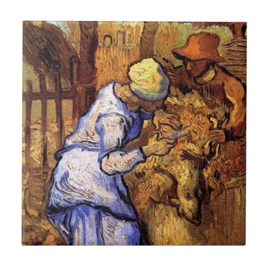 Vincent Van Gogh - The Sheep Sherzers - Fine Art Fliese (Vorderseite)