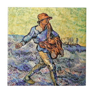 Vincent Van Gogh - The Sower - Fine Art Malerei Fliese