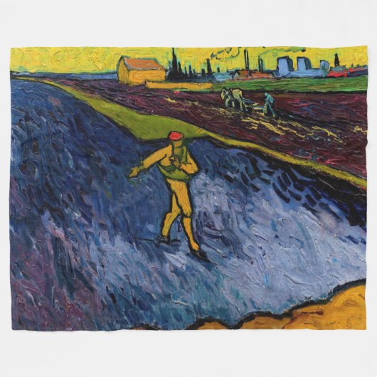 Vincent van Gogh - The Sower: Outskirts of Arles Fleecedecke (Vorderseite (Horizontal))