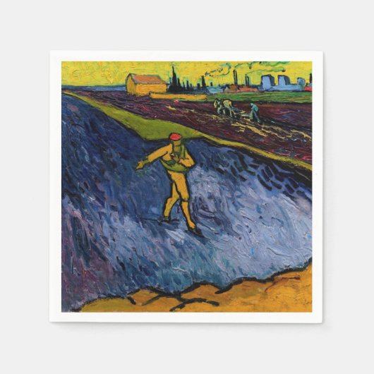 Vincent van Gogh - The Sower: Outskirts of Arles Serviette (Vorderseite)