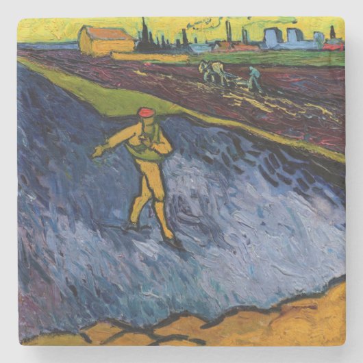 Vincent van Gogh - The Sower: Outskirts of Arles Steinuntersetzer (Vorderseite)