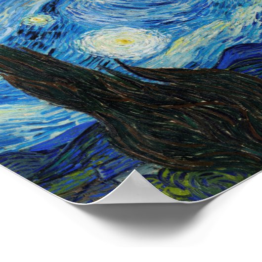 Vincent van Gogh The Starry Nigh Painting Poster (Ecke)