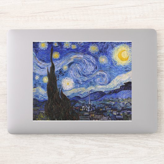 Vincent Van Gogh - The Starry night Aufkleber (Computer)