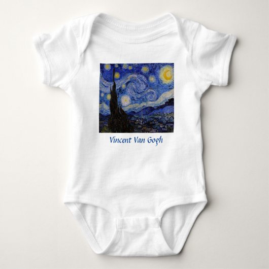 Vincent Van Gogh - The Starry night Baby Strampler (Vorderseite)