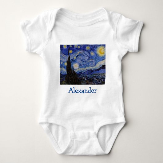 Vincent Van Gogh - The Starry night Baby Strampler (Vorderseite)