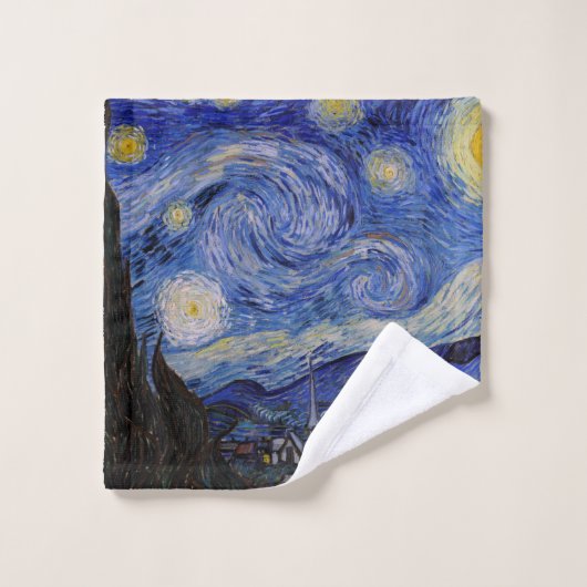 Vincent Van Gogh - The Starry night Badhandtuch Set (Waschlappen)