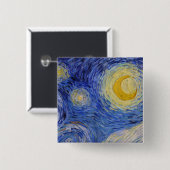 Vincent Van Gogh - The Starry night Button (Vorne & Hinten)
