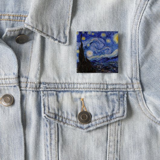 Vincent Van Gogh - The Starry night Button (Beispiel)