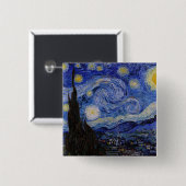 Vincent Van Gogh - The Starry night Button (Vorne & Hinten)