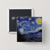 Vincent Van Gogh - The Starry night Button (Vorne & Hinten)