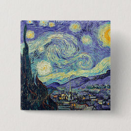 Vincent Van Gogh The Starry Night Button