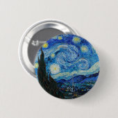 Vincent Van Gogh The Starry Night Button (Vorne & Hinten)