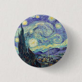 Vincent Van Gogh The Starry Night Button (Vorderseite)