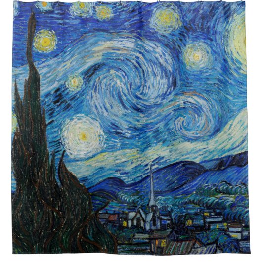 Vincent Van Gogh The Starry Night Duschvorhang (Vorderseite)
