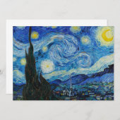 Vincent Van Gogh The Starry Night Einladung (Vorne/Hinten)