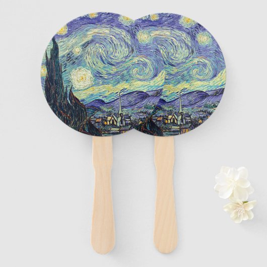 Vincent Van Gogh The Starry Night Fächer (Vorne und Hinten)