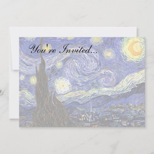 Vincent Van Gogh - The Starry Night Fine Art Einladung (Vorderseite)