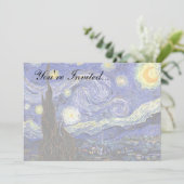 Vincent Van Gogh - The Starry Night Fine Art Einladung (Stehend Vorderseite)
