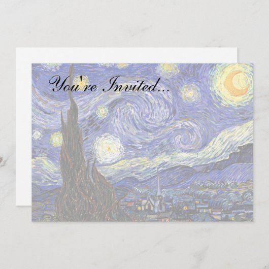 Vincent Van Gogh - The Starry Night Fine Art Einladung (Vorne/Hinten)