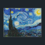 Vincent Van Gogh The Starry Night Fine Art Feiertagspostkarte<br><div class="desc">Vincent Van Gogh's The Starry Night (1889)</div>