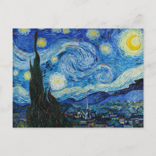 Vincent Van Gogh The Starry Night Fine Art Feiertagspostkarte