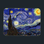 Vincent Van Gogh - The Starry Night Fine Art Magnet<br><div class="desc">Vincent Van Gogh's The Starry Night. Das Öl auf Leinwand aus dem Jahr 1889, die Starry Night wurde gemalt, während Van Gogh im Asyl in Saint-Remy, Frankreich, und gilt als eines seiner besten Meisterwerke. Obwohl es sich um eine Nachtszene handelt, wurde es tagsüber bemalt und repräsentiert den Ausblick aus dem...</div>