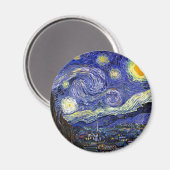 Vincent Van Gogh - The Starry Night Fine Art Magnet (Vorderseite/Rückseite)