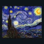 Vincent Van Gogh - The Starry Night Fine Art Poster<br><div class="desc">Vincent Van Gogh's The Starry Night. Das Öl auf Leinwand aus dem Jahr 1889, die Starry Night wurde gemalt, während Van Gogh im Asyl in Saint-Remy, Frankreich, und gilt als eines seiner besten Meisterwerke. Obwohl es sich um eine Nachtszene handelt, wurde es tagsüber bemalt und repräsentiert den Ausblick aus dem...</div>