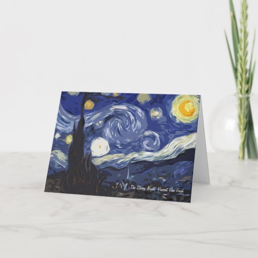Vincent Van Gogh The Starry Night Fine Art Poster Karte (Vorderseite)