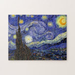 Vincent Van Gogh - The Starry Night Fine Art Puzzle<br><div class="desc">Vincent Van Gogh's The Starry Night. Das Öl auf Leinwand aus dem Jahr 1889, die Starry Night wurde gemalt, während Van Gogh im Asyl in Saint-Remy, Frankreich, und gilt als eines seiner besten Meisterwerke. Obwohl es sich um eine Nachtszene handelt, wurde es tagsüber bemalt und repräsentiert den Ausblick aus dem...</div>