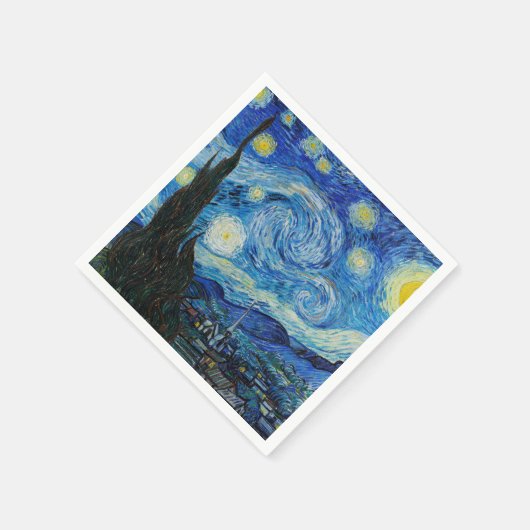 Vincent Van Gogh The Starry Night Fine Art Serviette (Ecke)